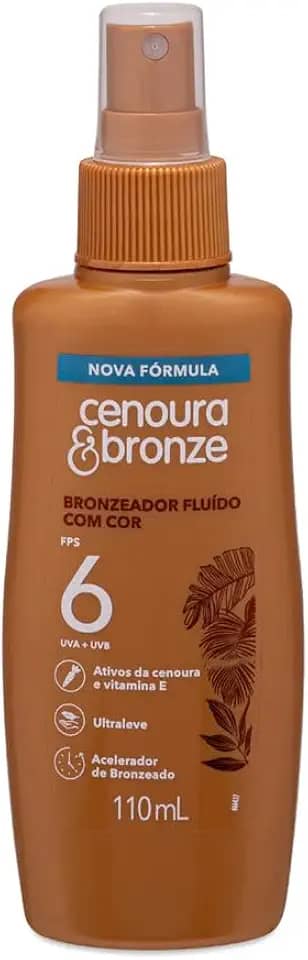 Bronzeador Fluído com Cor FPS 6 Cenoura & Bronze 110ml