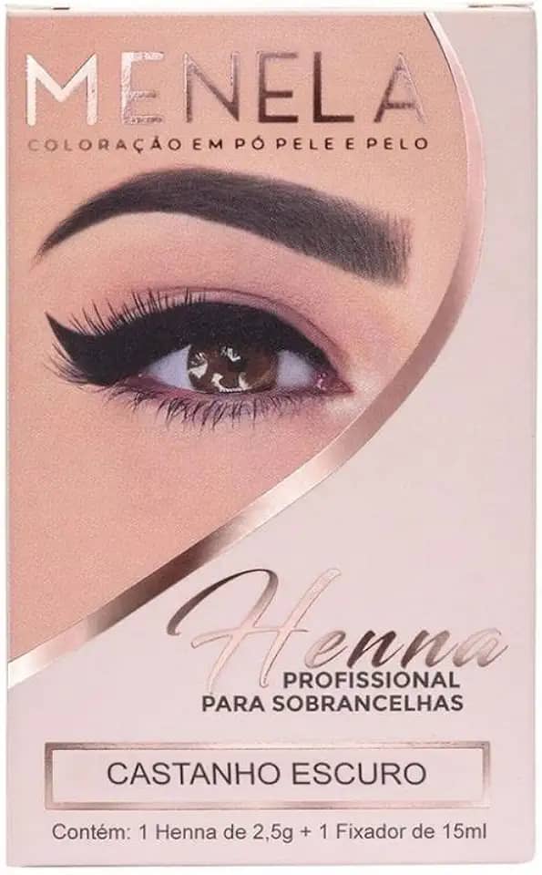 Menela Kit Henna Para Sobrancelhas 2,5g Castanho Escuro