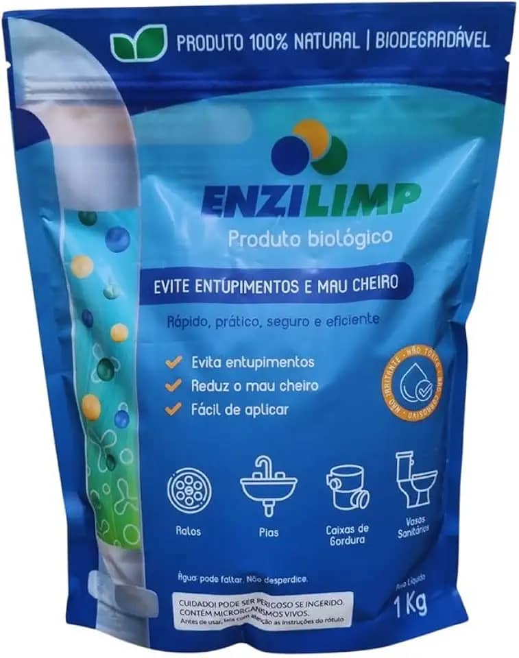 Biodegradador 1kg – Limpa Caixa de Gordura, Esgoto e Fossas, Elimina Mau Cheiro