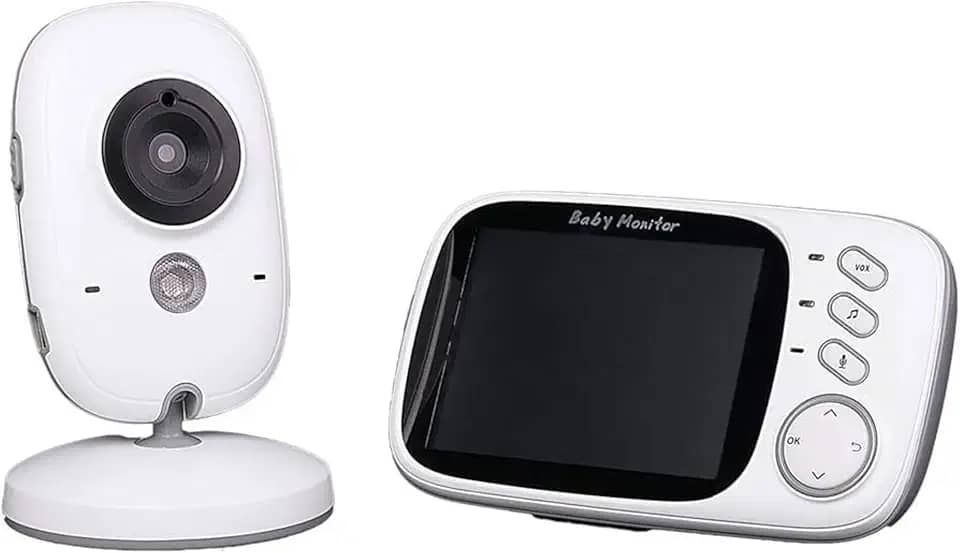 Babá Eletrônica com Câmera Sem Fio Áudio VOX Visão Noturna Monitor de Bebê Temperatura Sem Wifi Bivolt Alcance 260m - Tela 4.3" Vb603