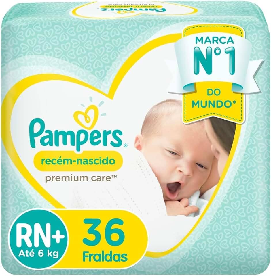 Fralda Pampers Premium Care RN+ - 36 fraldas