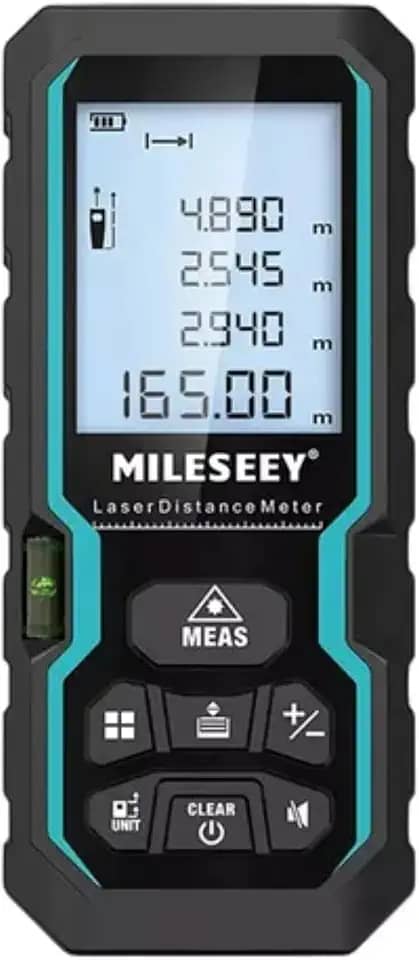 Trena Laser Digital Profissional, Fita Métrica Digital a Laser, Medidor Digital de Distância, Área, Volume, Ângulos e Nível. Modelo S6 de 40, 50, 60, 80, 100 e 120 metros de Alcance (Precisão ±2 mm)