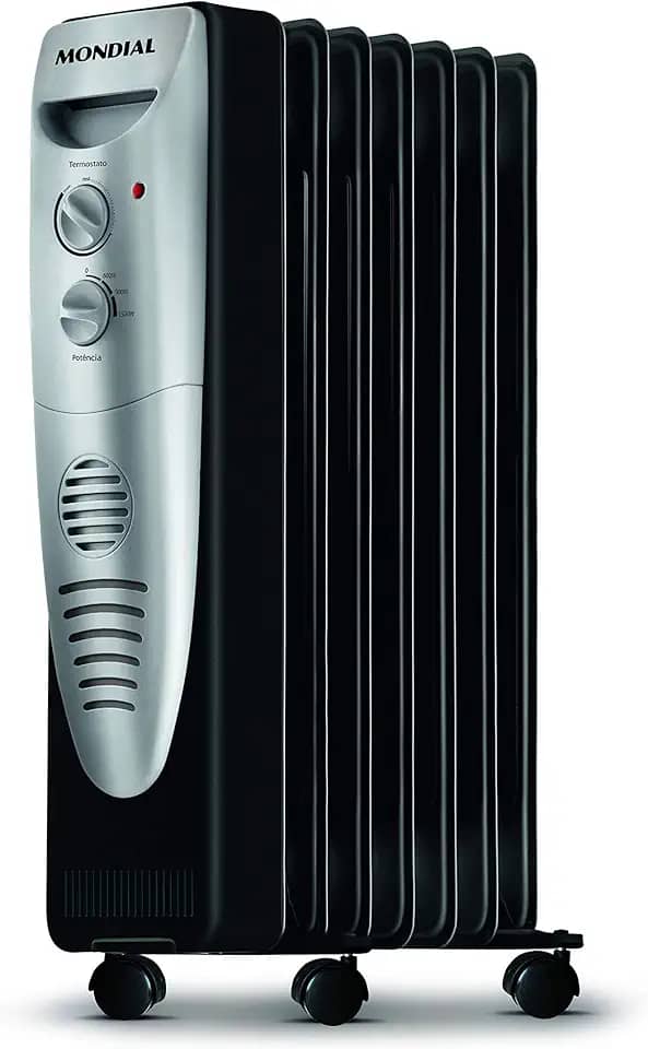 Aquecedor a Óleo, Mondial, Preto/Prata, 1500W, 110V - A-06