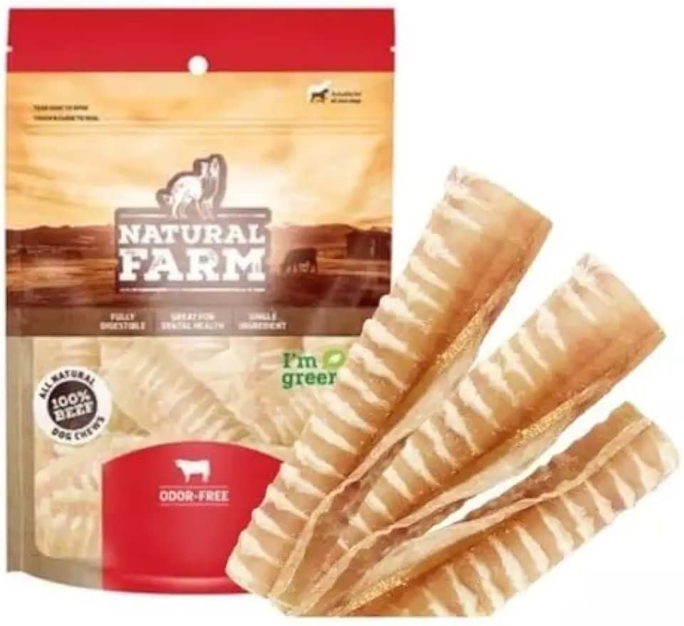 Osso Petisco Traqueia com 3Unidades 6'' para Cães Natural Farm