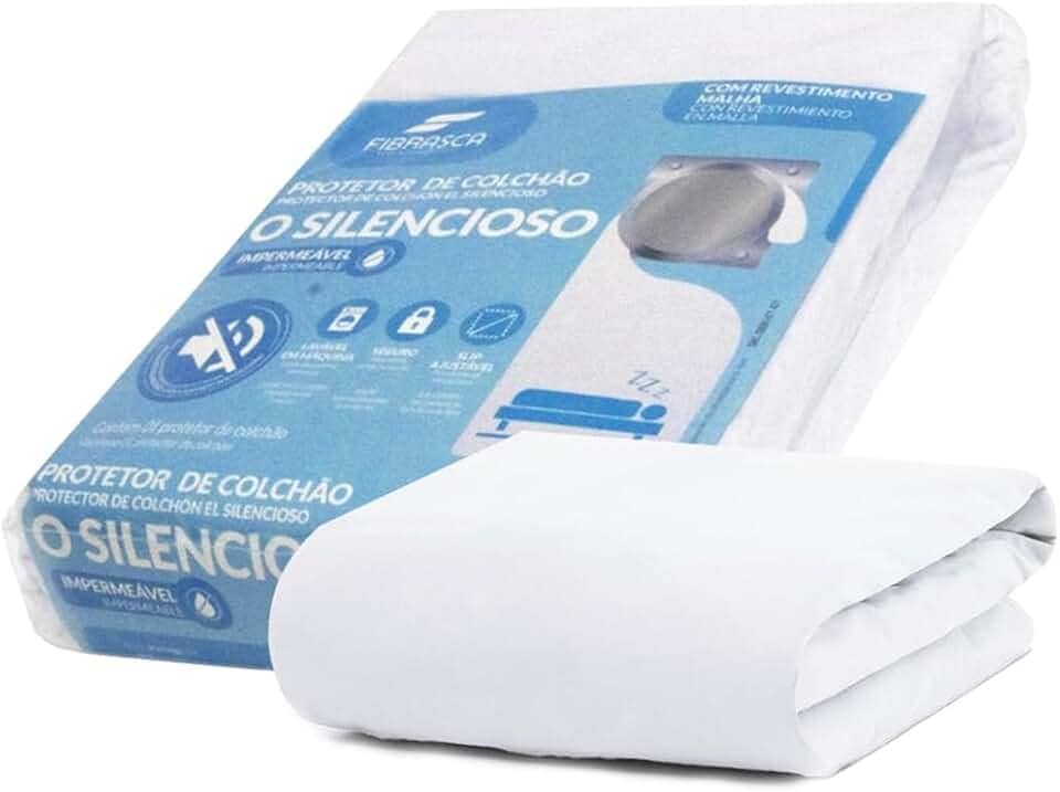 Fibrasca Protetor de Colchão Impermeável O SILENCIOSO – Solteiro 090 x190 cm, branco, Pequeno solteiro