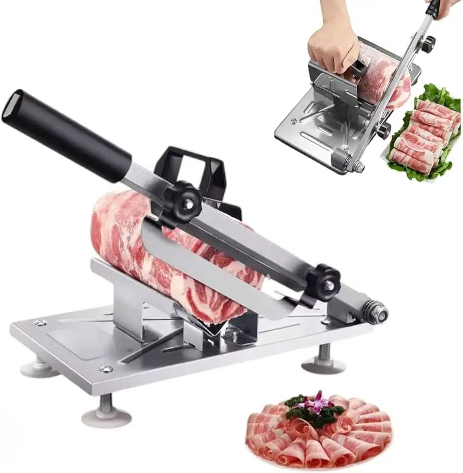 Fatiador Manual em Aço Inox para Carnes, Frios e Legumes, Alta Precisão