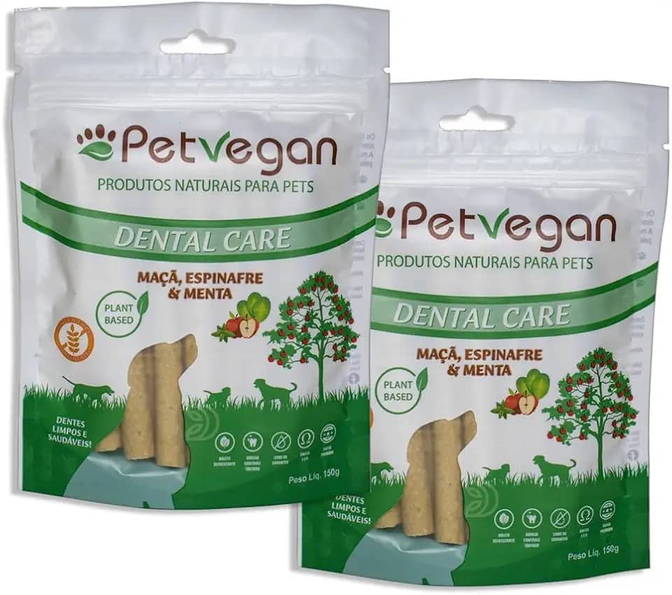 Dental Care Maça Espinafre Menta 150g Petisco 2 Unidades